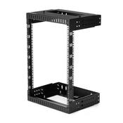 StarTech.com 15U 19 Wall Mount Network Rack - Adjustable Depth 12-20 2 Post Open Frame Server Room Rack for AVData IT CommunicationComputer EquipmentSwitch wCage Nuts &amp; Screws