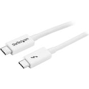 StarTech.com Thunderbolt 3 Cable - 20Gbps - 1m - White - Thunderbolt USB and DisplayPort Compatible image