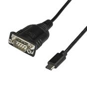 StarTech.com USB C to Serial Adapter Cable with COM Port Retention - 16 40cm USB Type C to RS232 DB9 Serial Converter Cable - For PLCs Scanners Printers - WindowsMacLinux