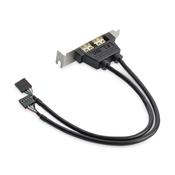 StarTech.com 2 Port USB A Female Low Profile Slot Plate Adapter image