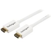StarTech.com 5m  16 ft CL3 Rated HDMI Cable w Ethernet - In Wall Rated Ultra HD HDMI Cable - 4K 30Hz UHD High Speed HDMI Cable - 10.2 Gbps - HDMI 1.4 VideoDisplay Cable - 30AWG White image
