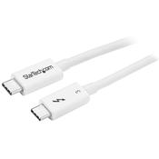 StarTech.com Thunderbolt 3 Cable - 40Gbps - 0.5m - White - Thunderbolt USB and DisplayPort Compatible image