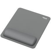 Fellowes Breyta Mouse Mat Wrist Rest Mouse Pad Wrist Support with Antibacterial Protection Ergonomic Mouse Mat Grey image