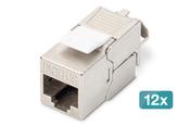 Digitus CAT 6A Keystone module shielded tool-free mounting connection - 12 pcs.