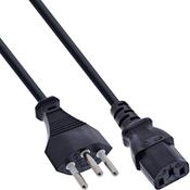 InLine power cable Switzerland black 1.8m