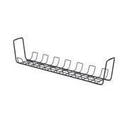 StarTech.com Under Desk Cable Management Tray 24 Long Metal Basket Style Cable Organizer Screw-On Installation Power Bar Holder Metal Black TAA-Compliant image