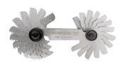 OZAR 4-62 G Polished Tool Steel Screw Pitch Gauge, AGS-1120, 28 leaves 4-64 TPI, Whitworth image