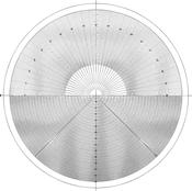 Overlay chart for Projector, No.11 Circle/protractor chart metric Ø 300 mm 12AAM587 image