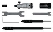 Mitutoyo Inside Micrometer, Interchangeable Rods 2-8", with 3 Rods,Carbide Measuring Faces 141-214 image