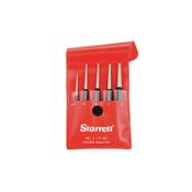 Starrett S117PC Steel Center Punch Set with Round Shank, Knurled Grip, 0-4" Length, 1/16, 5/64, 3/32, 1/8, 5/32 Diameter Tapered Point, 5 Pieces image