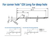 2 x Corner hole stylus - R2µm; 60° for Surftest; Formtracer SV-C 12AAM601