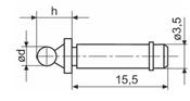 Mahr 4170562 Marameter Ball Contact, BALL ANVIL FOR 40 Z/852 5.5MM image
