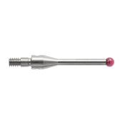 M2 Ø2 mm ruby ball star stylus centre, stainless steel stem, L 16.3 mm A-5000-3609