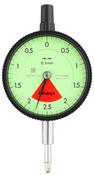 Dial Gauge, Flat Back, ISO Type One Revolution, Shockproof, 4mm, 0,01mm 2928AB image