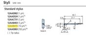 Standard stylus - R10µm; 90° for Surftest; Formtracer SV-C 12AAB415