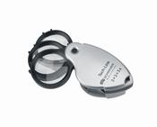 Swiss folding magnifier Tech-Line, 3x+3x+3x=9x, biconvex, 53350 image