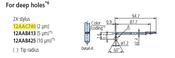 Mitutoyo 2 x Deep hole stylus - R2µm; 60° for Surftest; Formtracer SV-C 12AAC740