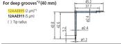 Deep groove 40mm stylus - R2µm; 60° for Surftest; Formtracer SV-C 12AAE895