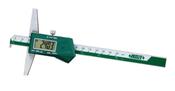 Insize Depth Gauge with Hook Output: SPC data output via USB interface Range: 0-150mm/0-6" Resolution: .01mm/.0005" Base Length: 100mm 1142-150 image