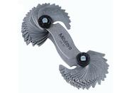 Thread Pitch Gauge Metric/Unified Screw 60°, 0.4-7mm/4-42 TPI, 51 Leaves 188-151