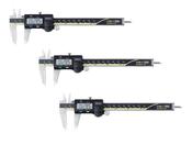 Trio Pack - Mitutoyo ABSOLUTE AOS Digital Caliper, 0-150mm(0-6"), No Output,(Square Depth Rod &amp; Thumb Roller) 500-196-30