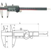 Inspec Digital Caliper C/W Upper Jaw One Direction 90150mm/0-6" 112-211 image