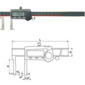 Inspec Inside Groove Caliper C/W Round Points  60-300mm/2.4-12" 115-123-2 image