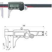 Inspec Digital Caliper (with Thumb Roller) 0-100mm/0-4"  111-245 image
