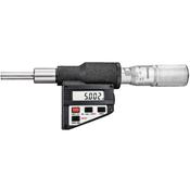 Starrett 762MEXFL-25 Digital Micrometer Head, 0-25mm Range, 0.001mm Graduation, +/-0.003mm Accuracy, Friction Thimble, Lock Nut, Carbide Face