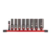 4932480455 3/8" Shockwave Deep Impact Duty Socket Rail Set (9piece)
