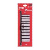 Milwaukee 3/8 in Drive Chrome Socket Set Deep 10pc