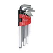 Long Turball Hex Key Wrench Set 9Pcs, Size (1.5-2-2.5-3-4-5-6-8-10) image