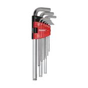 Extra Long Turball Hex Key Wrench Set 9Pcs, Size (1.5-2-2.5-3-4-5-6-8-10) image