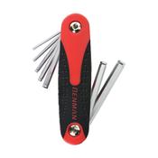 Folding Turball Hex Key Wrench Set 7 Pcs, Size 1.5-2-2.5-3-4-5-6 image