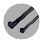 Reusable Cable Zip Ties, Black, 300 X 7.6 mm (100Pcs) image