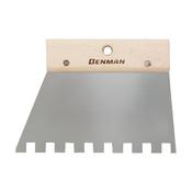 Stainless Steel Square Notched Spatula 12 X 12, Wooden Handle, 200 mm