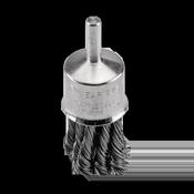 End Twisted Knot Wire Brush Inox 22 mm With Shaft 6 mm