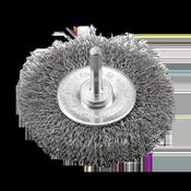 Wire wheel brush inox 80 mm x 15 mm with shaft 6 mm image