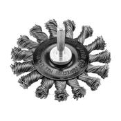Twisted Knot Wire Wheel Brush High Rpm With Shaft 6 mm