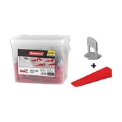 Tile Leveling Kit With 100 Spacers &amp; 100 Wedges