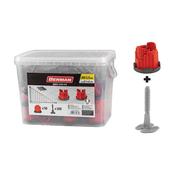 Tile Leveling Kit With 100 Linear Screw Spacers &amp; 50 Wedges, Quick Level