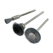 Minature Brushes, 3Pcs Set,Natural Color Steel Crimple Wire 0.30 mm, 3 mm