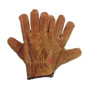 Gloves, Brown Cow Split Leather, Wing Thumb, Unlined, 10" image