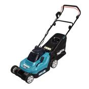 Makita Twin 18V Brushless Lawnmower 43cm with 2x 5.0Ah batteries and DC18SH Twin Port charger image