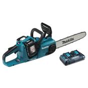 Twin 18V Brushless Chainsaw (35cm) 2x 6.0Ah batteries &amp; DC18RD Twin Port charger. image