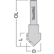 Grooving TCT 12mm x 5mm 1/4 1 pc