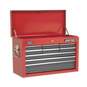 Topchest 9 Drawer with Ball-Bearing Slides - Red/Grey &amp; 205pc Tool Kit image