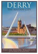 Derry City – Peace bridge and the Guild Hall image