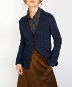 Horseshoe Cable Cardigan Rich Navy image