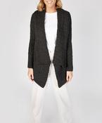 The Glenross Merino Waterfall Cardigan Graphite